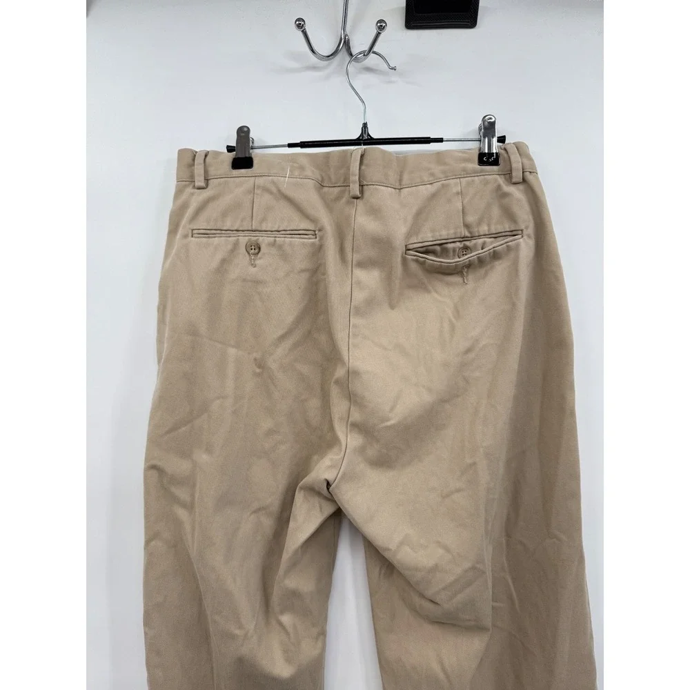 Polo Ralph Lauren 32x28‎ Chinos M Khaki Tan Straight Leg Flat Front Chino Pants